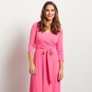 Pink Blush Maxi Wrap Dress